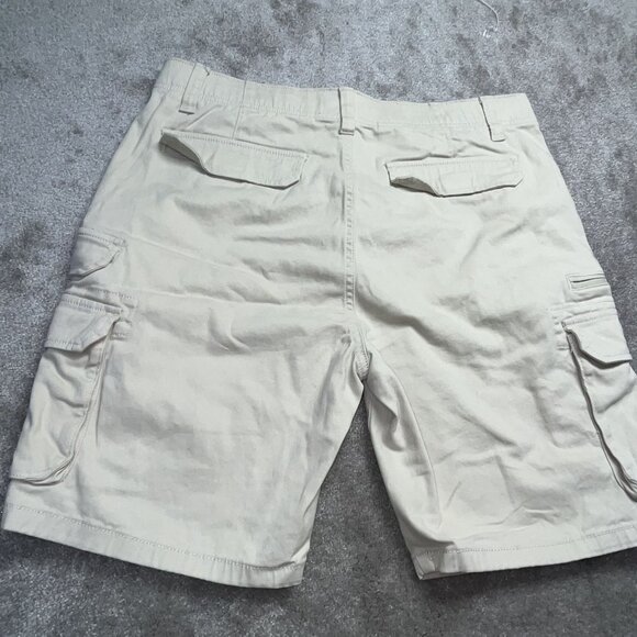 Mens Iron Co. Cargo Shorts Khaki 36 Cotton Spandex NWOT - Picture 6 of 8